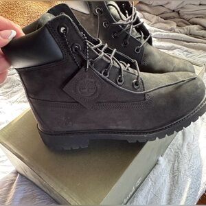 Timberland Premium Black Waterproof Boots Junior’s 6 Women’s Size 8
